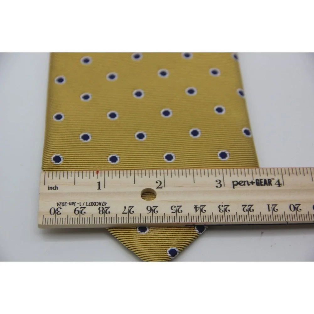 Brooks Brothers Basic Silk Tie Men's Yellow Dot USA Old Money Classic Preppy
